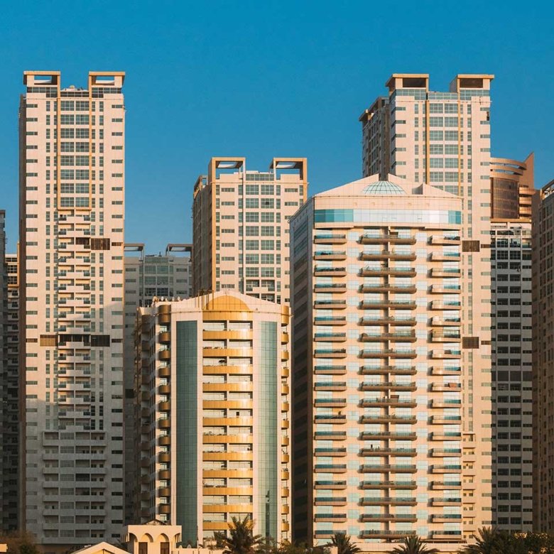 Modern apartment building